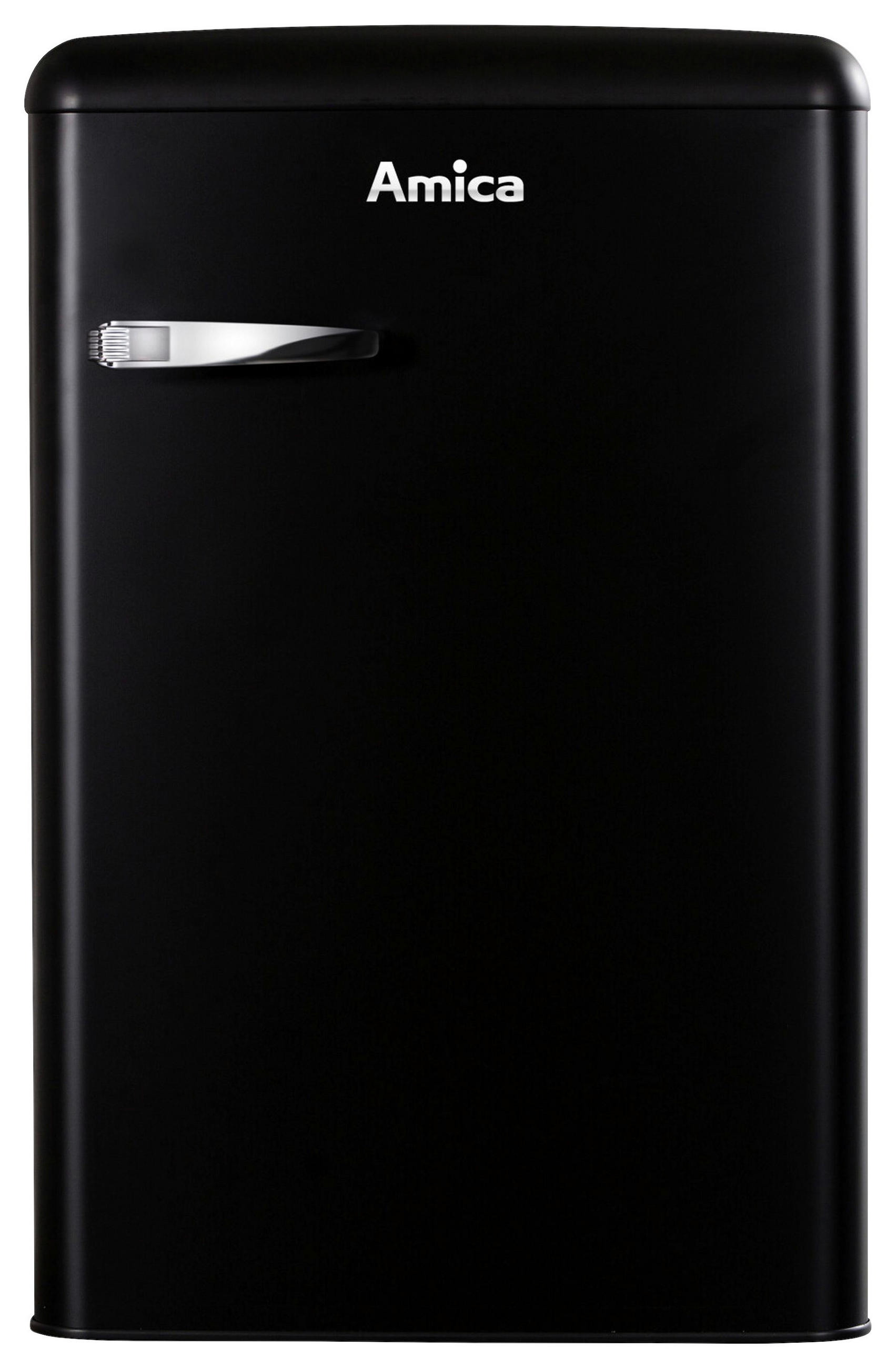 KÜHLSCHRANK 55/86/61,5 cm KS 15617 MS  - Schwarz, Basics, Glas/Metall (55/86/61,5cm) - Amica