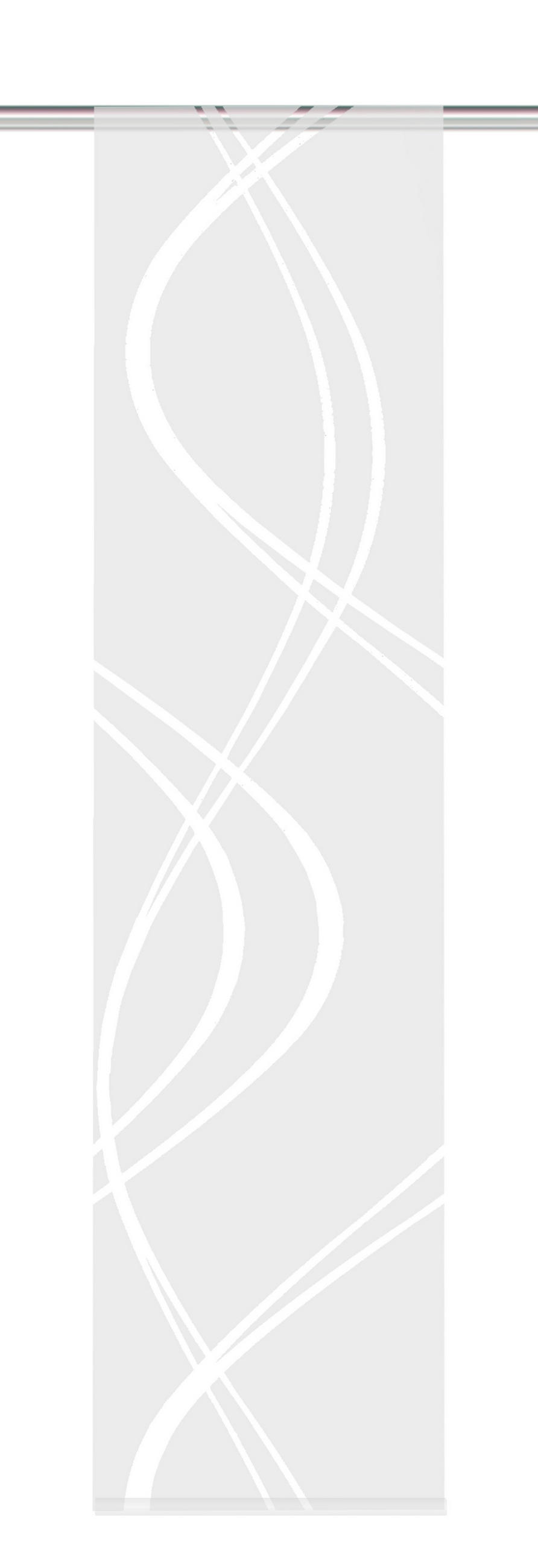 FLÄCHENVORHANG   halbtransparent   60/245 cm  - Weiß, Basics, Textil (60/245cm)