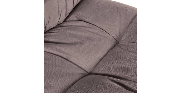 BIGSOFA in Plüsch Schlammfarben  - Schlammfarben/Schwarz, KONVENTIONELL, Kunststoff/Textil (262/70/115cm) - Carryhome