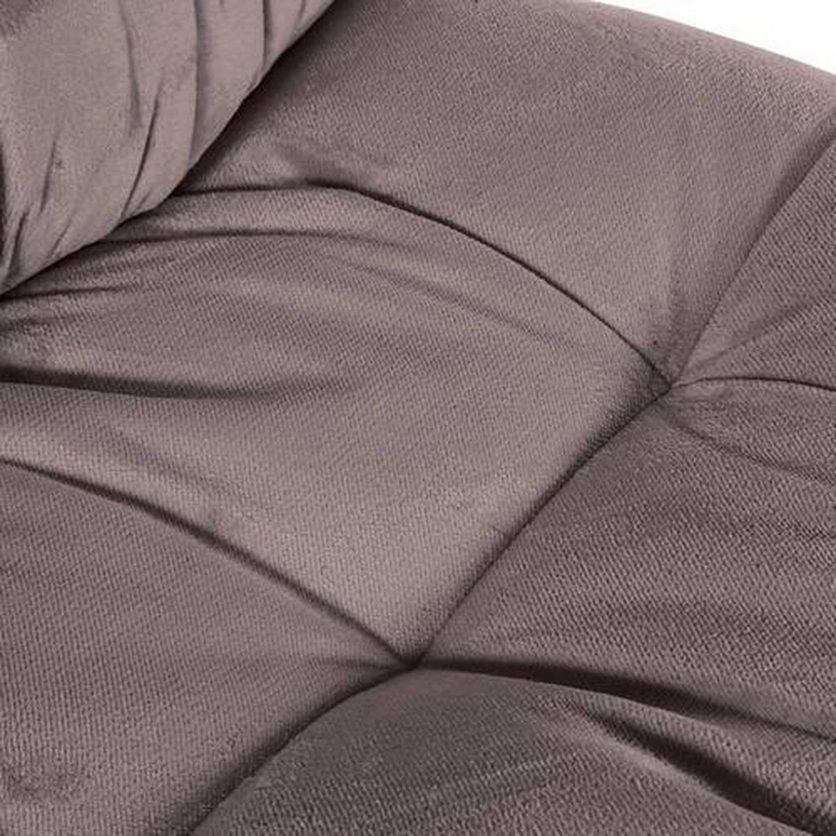 BIG SOFFA i plysch lerfärgad  - lerfärgad/svart, Klassisk, textil/plast (262/70/115cm) - MID.YOU