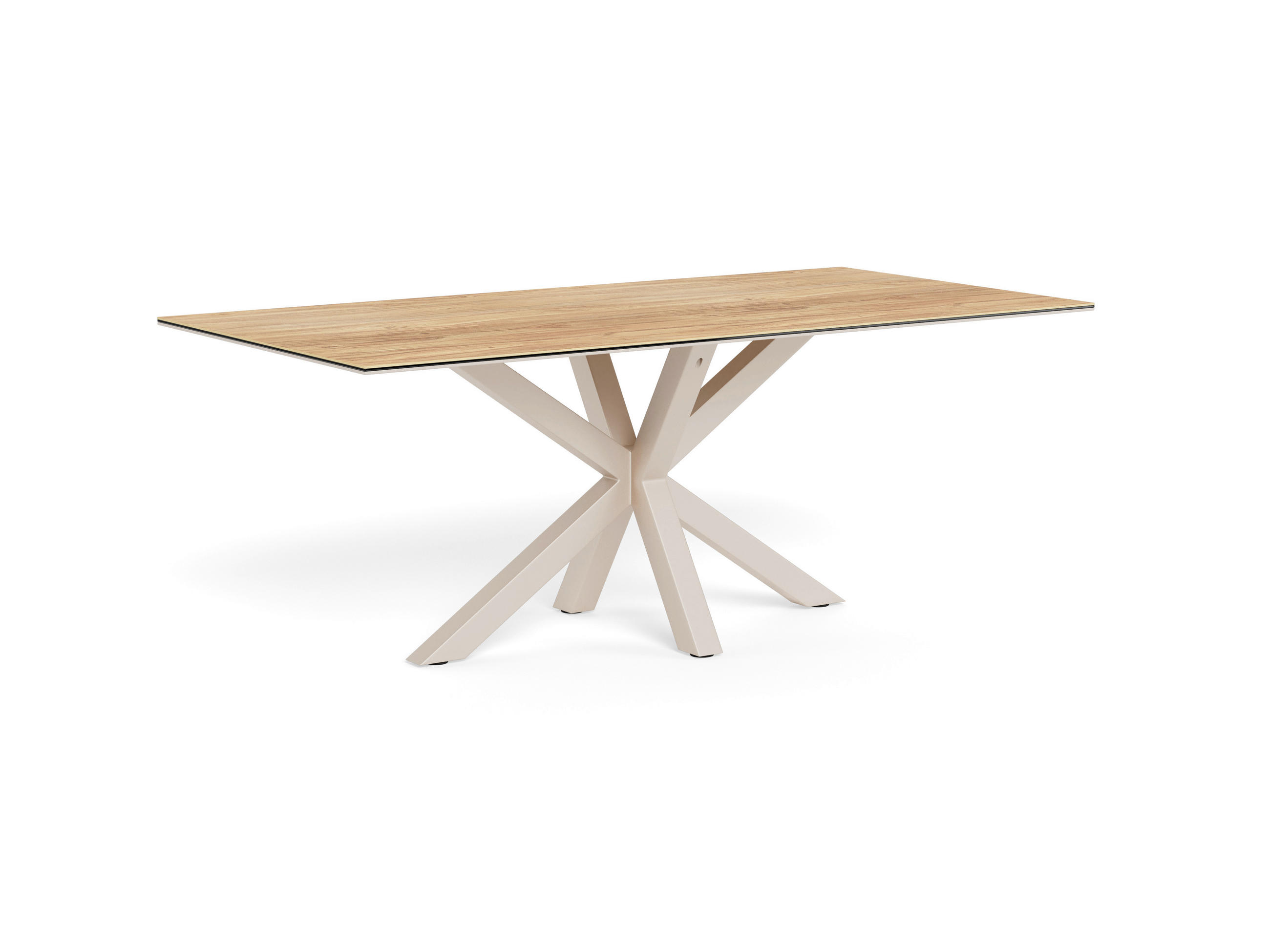 ESSTISCH in Metall, Glas, Keramik 200/100/75,5 cm  - Eichefarben/Grau, MODERN, Glas/Keramik (200/100/75,5cm) - MID.YOU