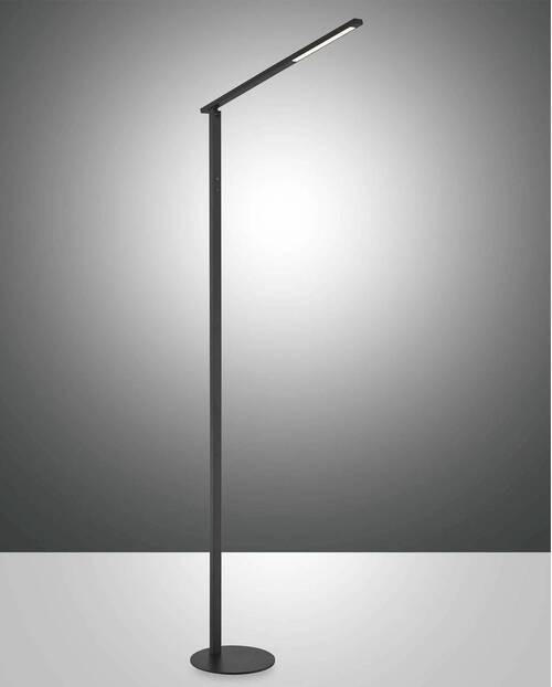 LED-STEHLEUCHTE 51/175 cm    - Schwarz, Design, Metall (51/175cm) - Fabas Luce