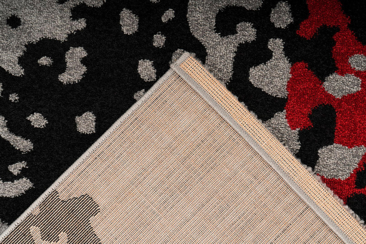 TEPPICH 120/170 cm Naila 300 Schwarz / Rot Rot, Schwarz  - Rot/Schwarz, KONVENTIONELL, Textil (120/170cm)