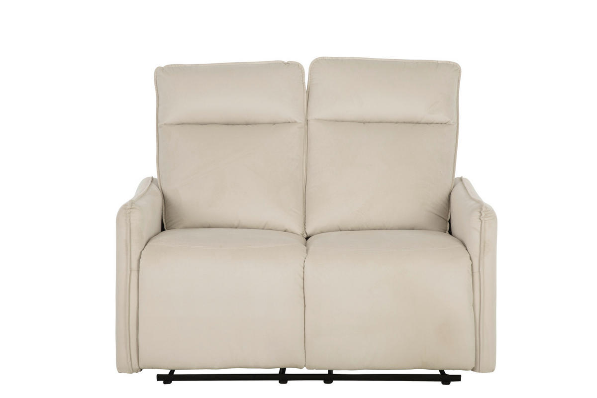 SITZGARNITUR in Samt Beige  - Beige, Konventionell, Textil/Metall (72/102/85.5cm) - P & B