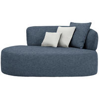 RÉCAMIERE in Chenille Blau, Beige  - Blau/Beige, MODERN, Kunststoff/Textil (166/86/105cm) - Hom`in