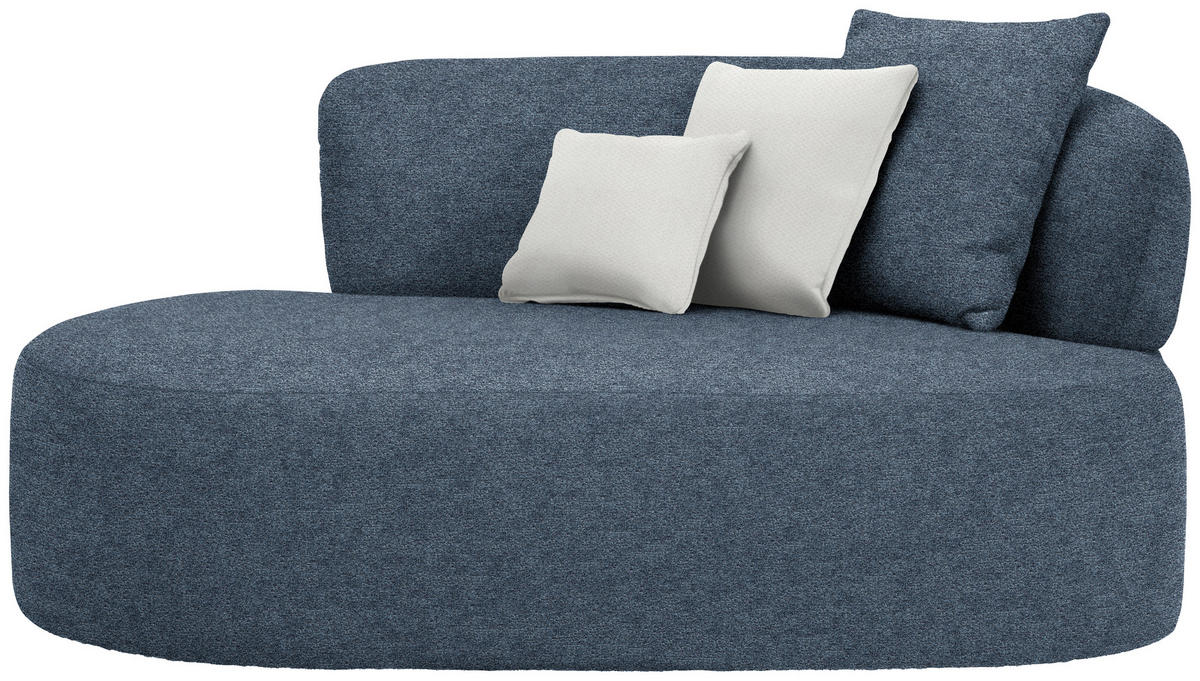 RÉCAMIERE in Chenille Blau, Beige  - Blau/Beige, MODERN, Kunststoff/Textil (166/86/105cm) - Hom`in