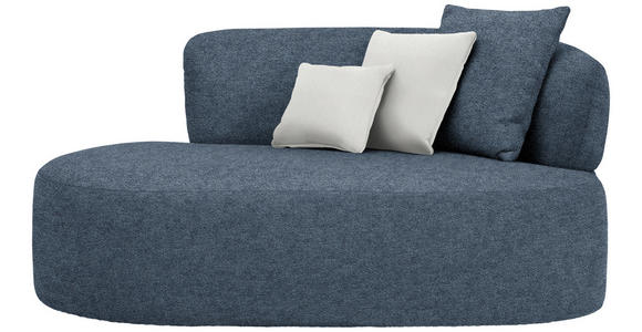 RÉCAMIERE in Chenille Blau, Beige  - Blau/Beige, MODERN, Kunststoff/Textil (166/86/105cm) - Hom`in