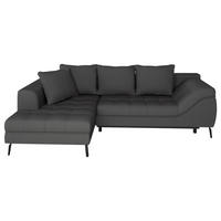 Ecksofa inkl. Funktionen in Webstoff Anthrazit  - Anthrazit/Schwarz, Modern, Holz/Textil (177/279cm)