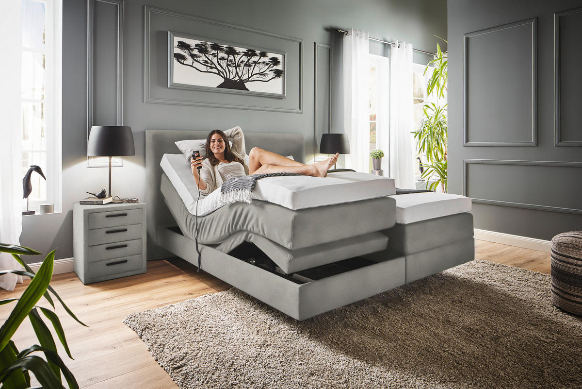 BOXSPRINGBETT 160/200 cm  in Beige  - Beige, KONVENTIONELL, Holz/Textil (160/200cm) - Dieter Knoll