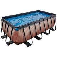 EXIT POOL WOOD 400X200 400/200/122 cm  - Braun, KONVENTIONELL, Metall (400/200/122cm) - EXIT Toys