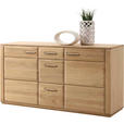 SIDEBOARD 161/85/47 cm  - Eichefarben/Nickelfarben, KONVENTIONELL, Holz/Holzwerkstoff (161/85/47cm) - Novel