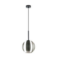 HÄNGLAMPA Tindari 25/110 cm  - vit/svart, Design, metall/glas (25/110cm) - Eglo