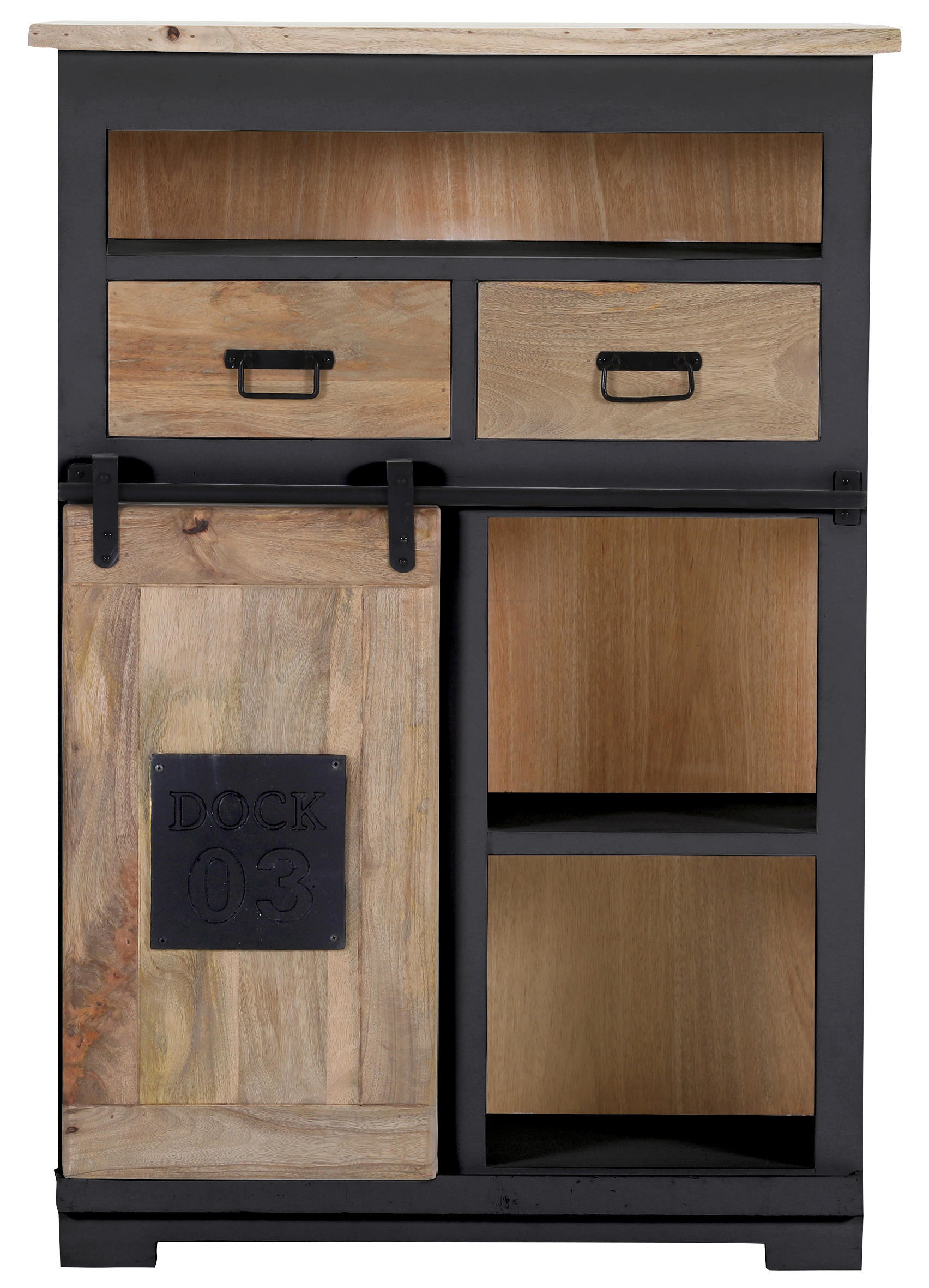 HIGHBOARD 90/130/45 cm  in Anthrazit, Braun, Naturfarben  - Anthrazit/Schwarz, LIFESTYLE, Holz/Holzwerkstoff (90/130/45cm) - Landscape