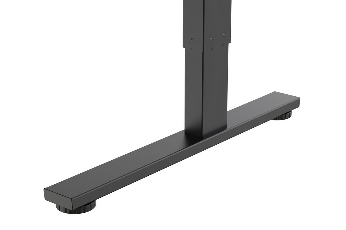 ECKSCHREIBTISCH  Schwarz höhenverstellbar  - Schwarz, MODERN, Holzwerkstoff/Metall (160/74,5/119/140cm) - MID.YOU