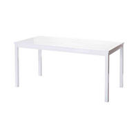 GARTENTISCH 165/80/75 cm Holz Weiss Hochglanz rechteckig  - Weiss Hochglanz, Natur, Holz (165/80/75cm) - Gardenson