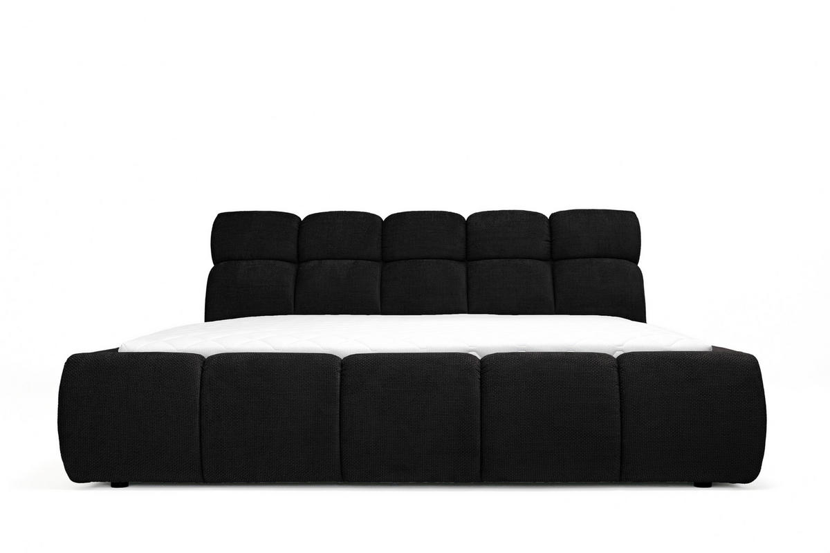 POLSTERBETT inkl. Bettkasten 180/200 cm  in Schwarz  - Schwarz, Design, Holz/Kunststoff (180/200cm) - Esposa