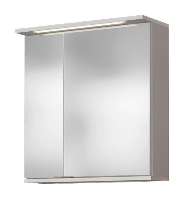 SPIEGELSCHRANK 60/67/20 cm  - Chromfarben/Weiß, KONVENTIONELL, Glas/Holzwerkstoff (60/67/20cm) - Xora