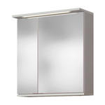 SPIEGELSCHRANK 60/67/20 cm  - Chromfarben/Weiß, KONVENTIONELL, Glas/Holzwerkstoff (60/67/20cm) - Xora