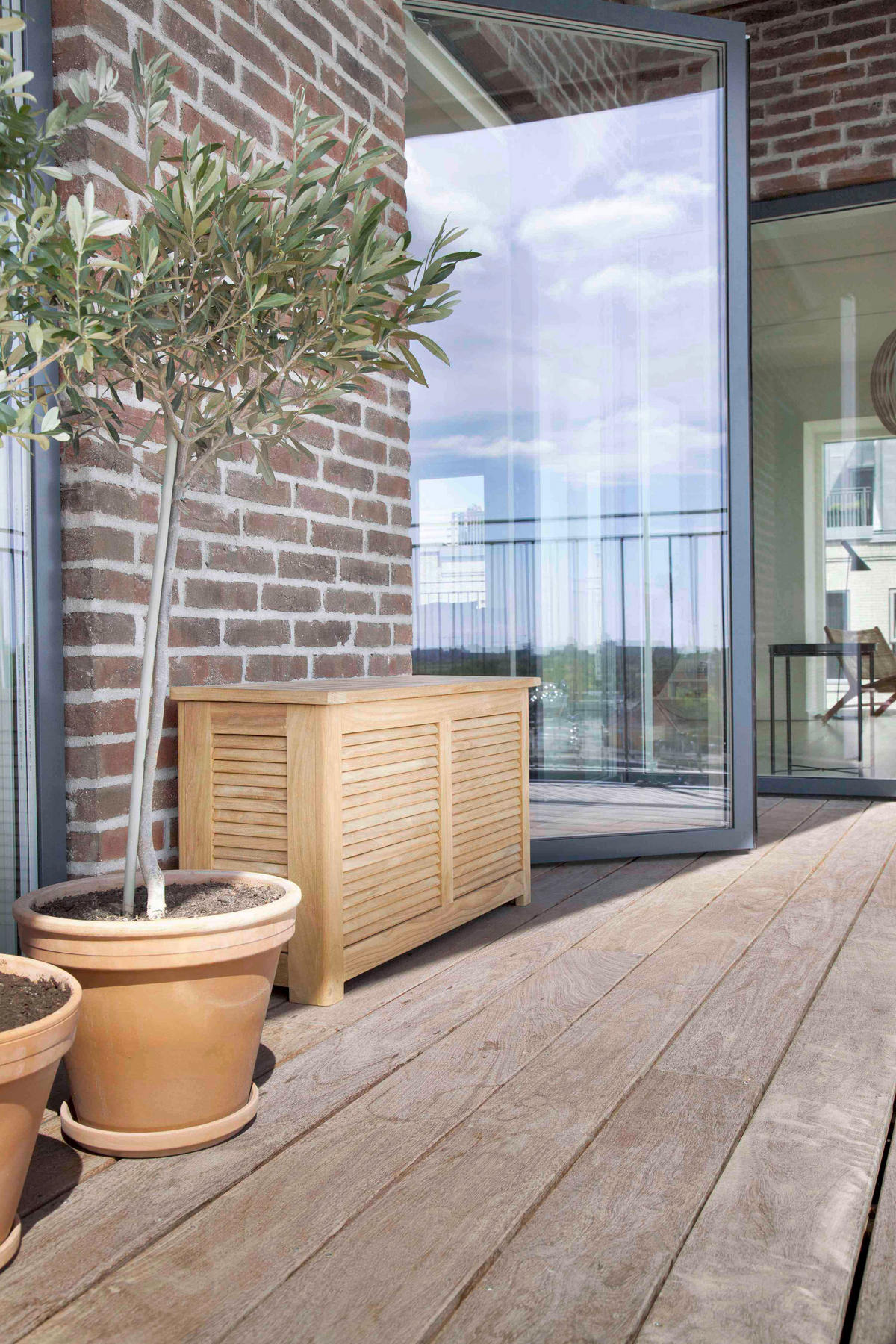 TRUHE in Holz 90/48/30 cm  - Teakfarben, ROMANTIK / LANDHAUS, Holz (90/48/30cm) - MID.YOU