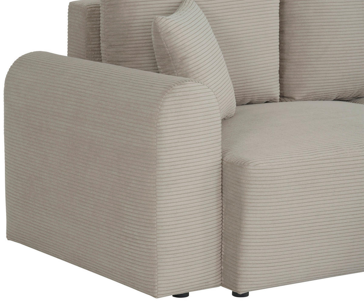 ECKSOFA in Cord Beige  - Beige, Design, Textil (250/151cm) - MID.YOU
