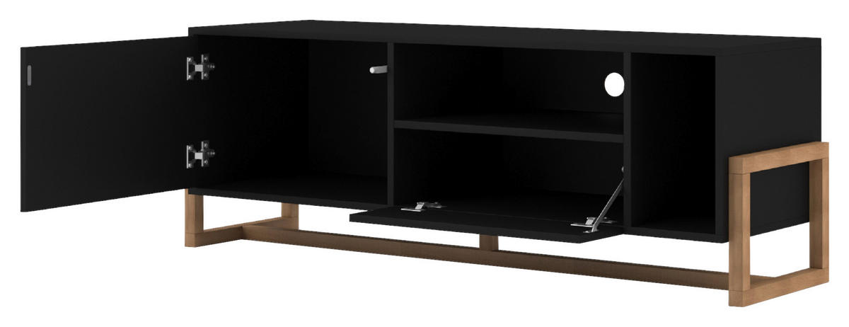 TV-ELEMENT 139,2/48,9/42 cm  - Buchefarben/Schwarz, Design, Holz/Holzwerkstoff (139,2/48,9/42cm) - MID.YOU