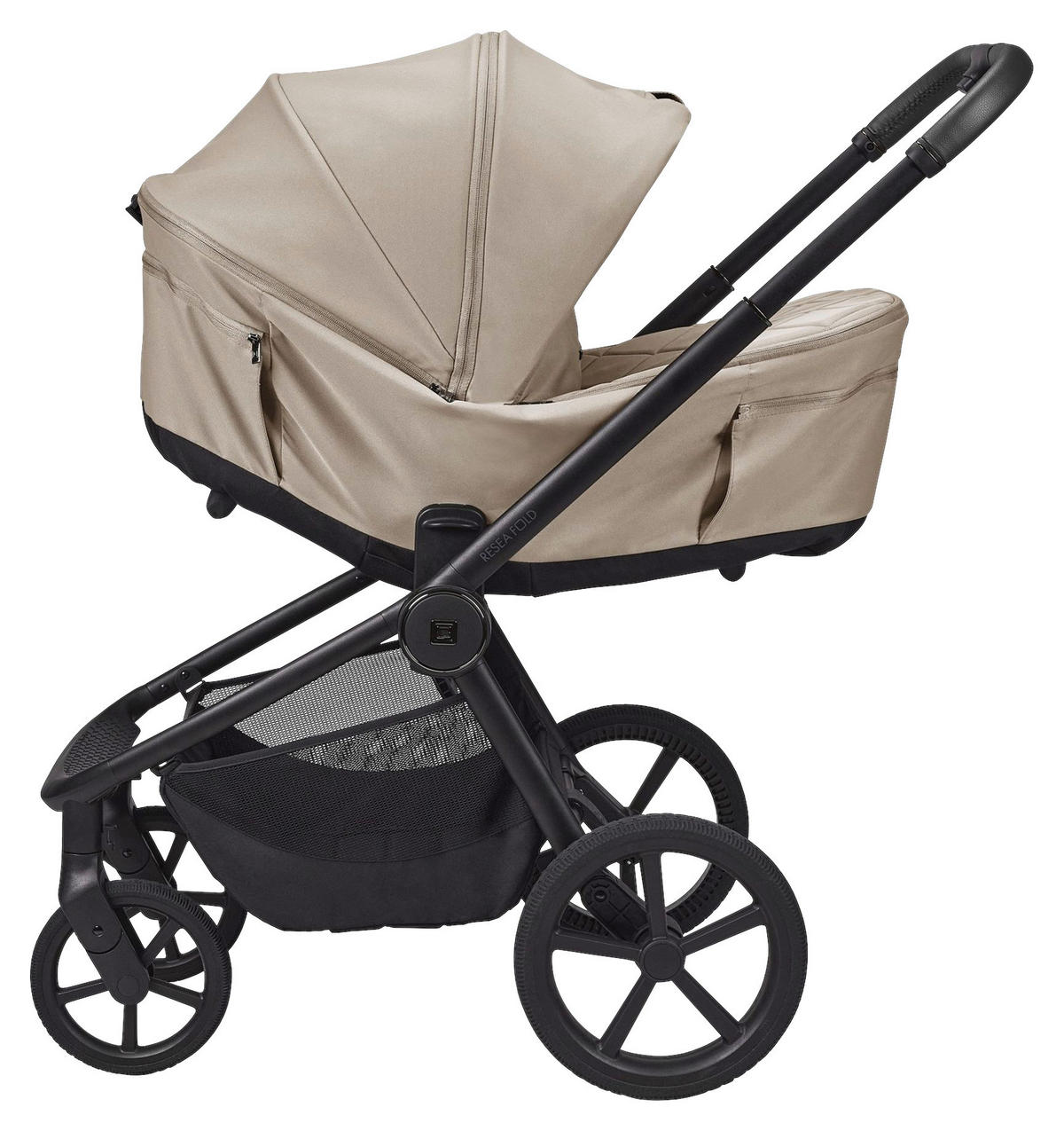 KOMBIKINDERWAGEN Resea Fold  - Sandfarben/Schwarz, Basics, Textil/Metall (116/57/94cm) - Moon