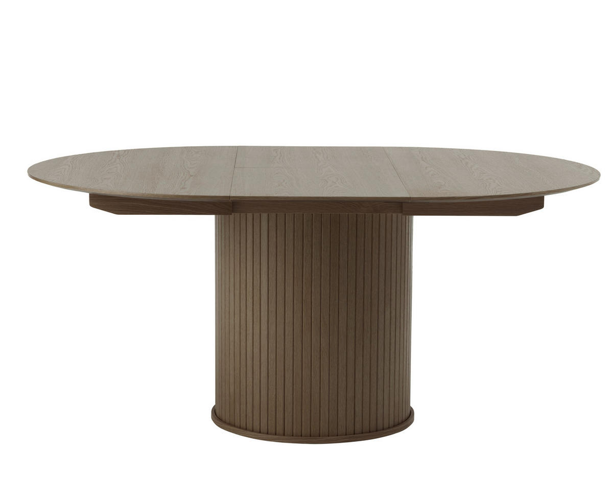ESSTISCH Eichefarben, Dunkelbraun rund  ausziehbar  - Eichefarben/Dunkelbraun, Trend, Holzwerkstoff (120-167/120/75cm) - home24