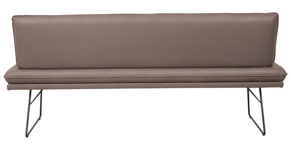 SITZBANK in Metall, Textil Braun, Schwarz  - Schwarz/Braun, Design, Textil/Metall (195/87/65cm) - Dieter Knoll