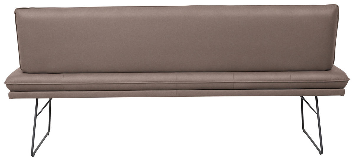 SITZBANK in Metall, Textil Braun, Schwarz  - Schwarz/Braun, Design, Textil/Metall (195/87/65cm) - Dieter Knoll