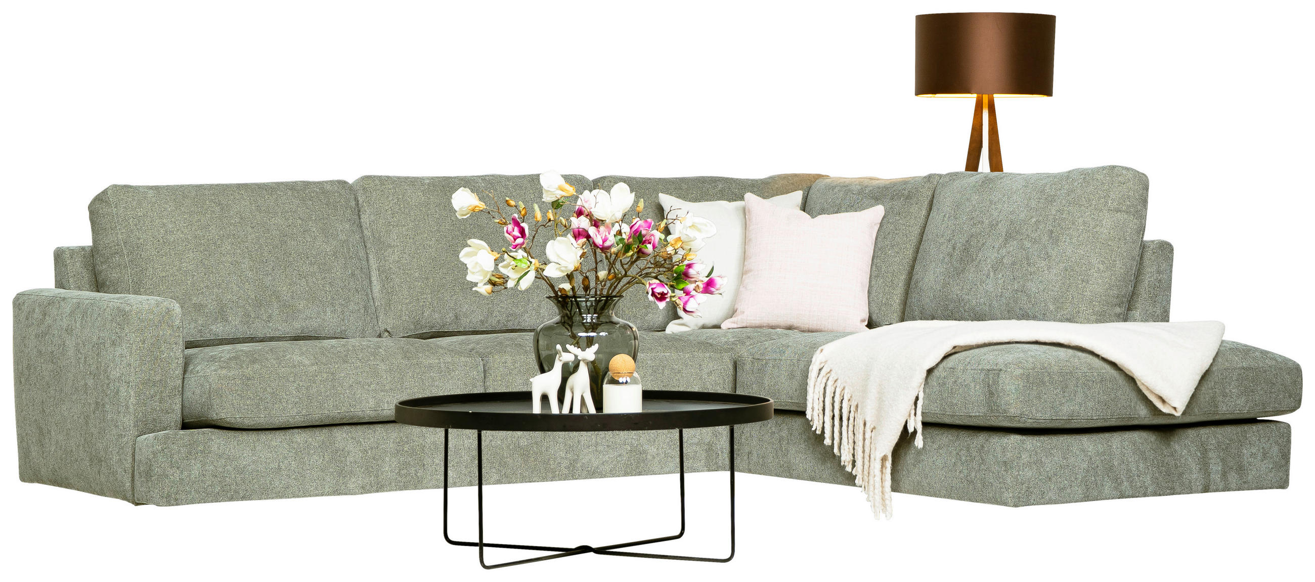 SOFFA i grå, beige  - beige/svart, Klassisk, trä/textil (275/87/230cm) - Best Price