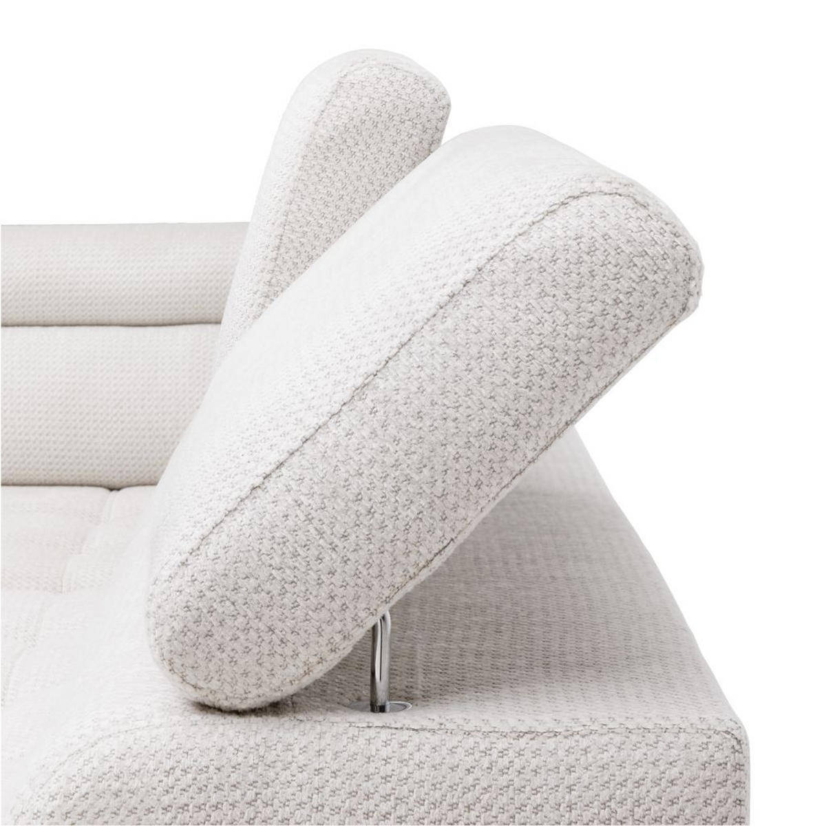 HÖRNSOFFA i chenille, vävt tyg gråvit  - gråvit/svart, Modern, textil/plast (206/283cm) - MID.YOU