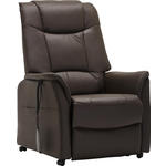 FERNSEHSESSEL Kombination Echtleder/Lederlook Lederlook Dunkelbraun - Dunkelbraun/Schwarz, KONVENTIONELL, Leder/Textil (76/109-94/89-151cm) - Cantus