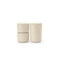 Förvaringsburkar set  - beige, Basics, plast (15.2/11.4/7.6cm) - Brabantia