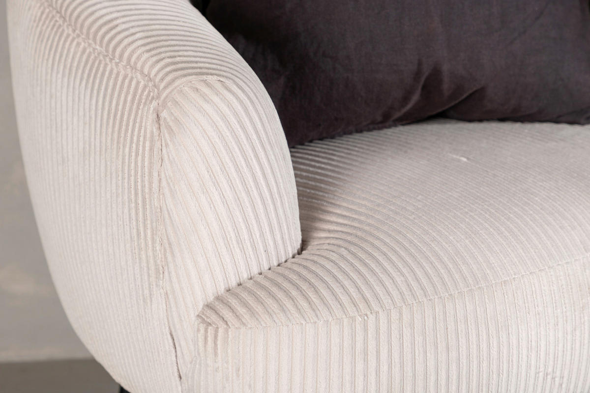 SESSEL in Schwarz, Beige  - Beige/Schwarz, Design, Textil/Metall (70/68.5/79cm) - Livetastic