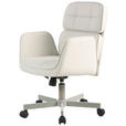 DREHSTUHL  in Lederlook Creme, Hellgrau  - Creme/Hellgrau, Design, Kunststoff/Textil (56,5/84,5-92/59,5cm) - Carryhome