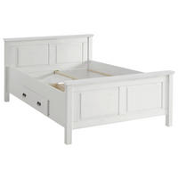 BETT 140/200 cm  in Weiß  - Weiß, ROMANTIK / LANDHAUS, Holz (140/200cm) - Boxxx