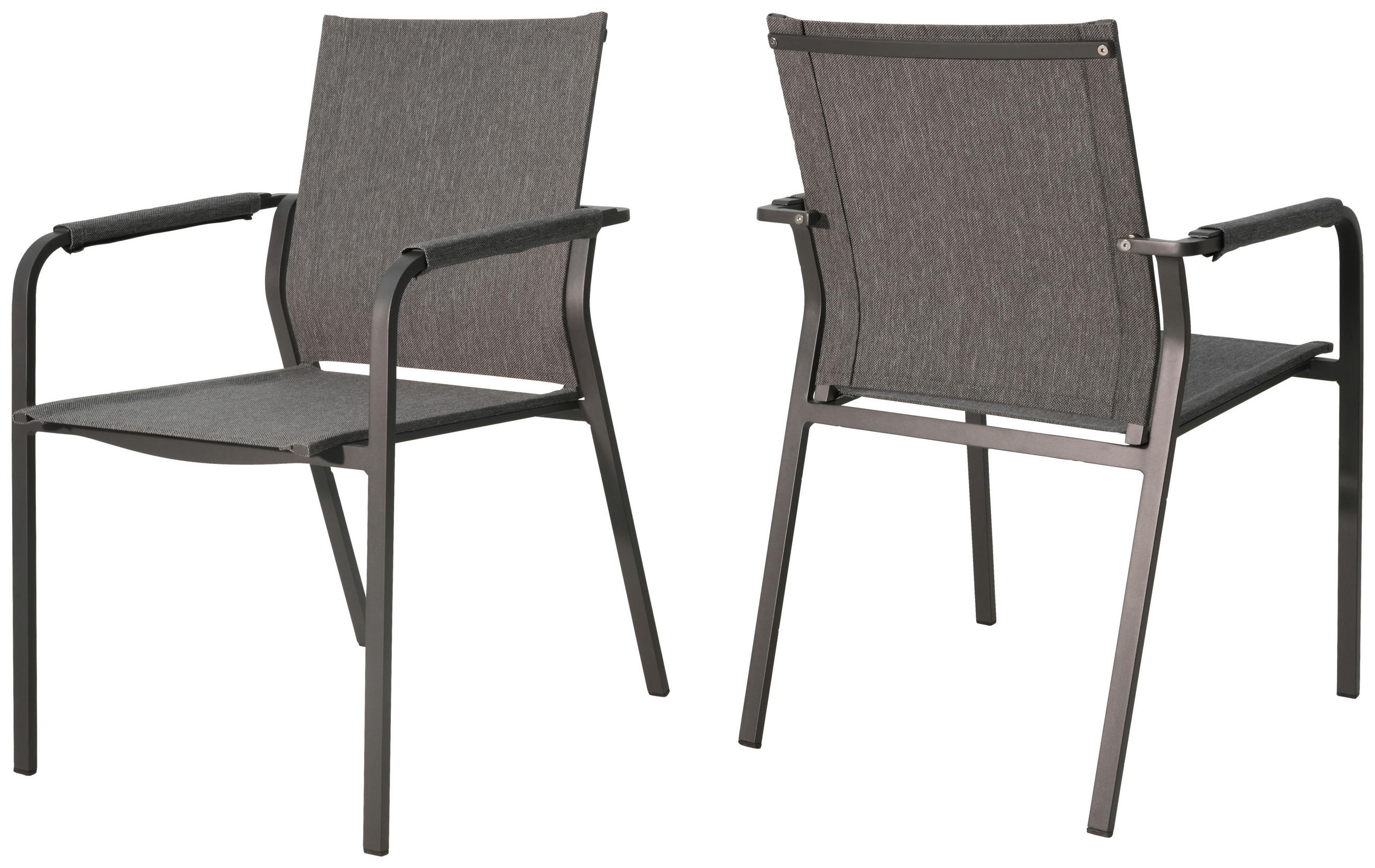 STAPELSESSEL in Metall Schwarz  - Weiss/Schwarz, Modern, Metall