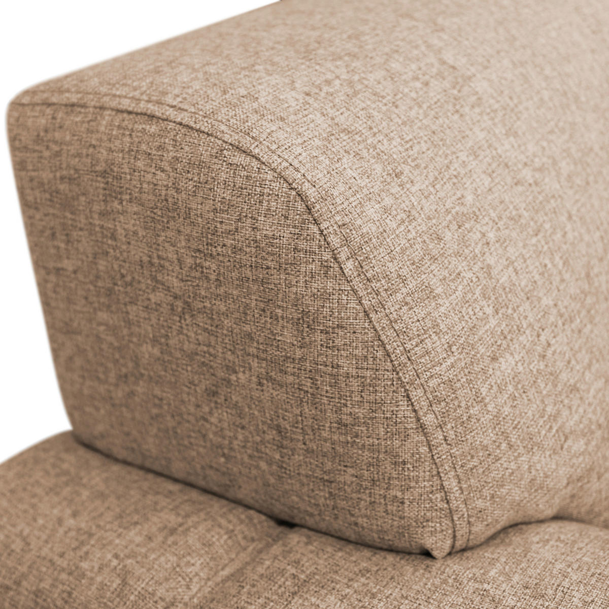 ECKSOFA in Flachgewebe Beige  266/266 cm  - Beige/Silberfarben, Design, Kunststoff/Textil (266/266cm) - Livetastic