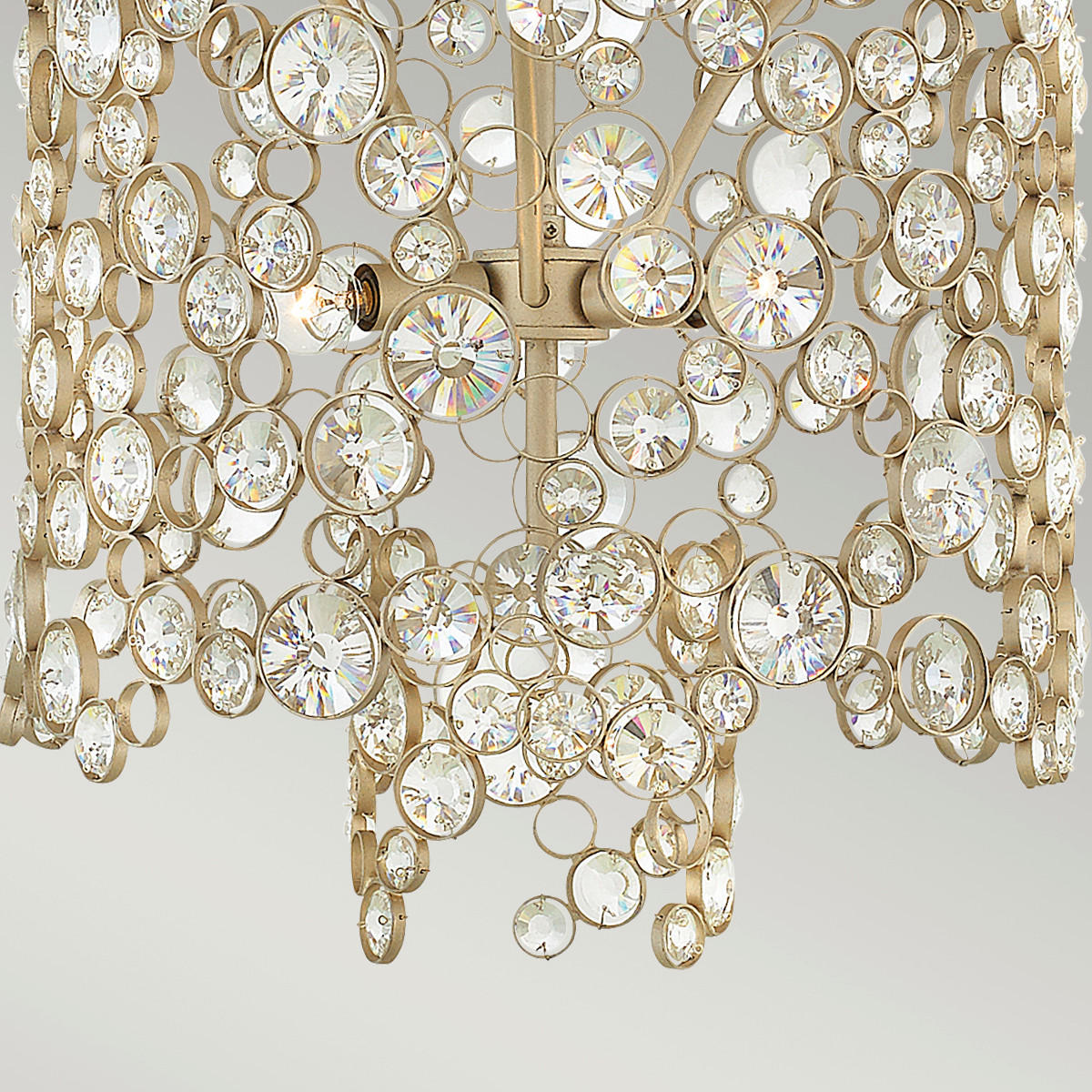 KRONLEUCHTER 61/50.9 cm    - Silberfarben, Konventionell, Glas/Metall (61/50.9cm) - Elstead Lighting