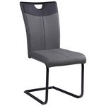 SCHWINGSTUHL  in Stahl Lederlook  - Anthrazit/Schwarz, Design, Textil/Metall (44/95.5/56cm) - Carryhome