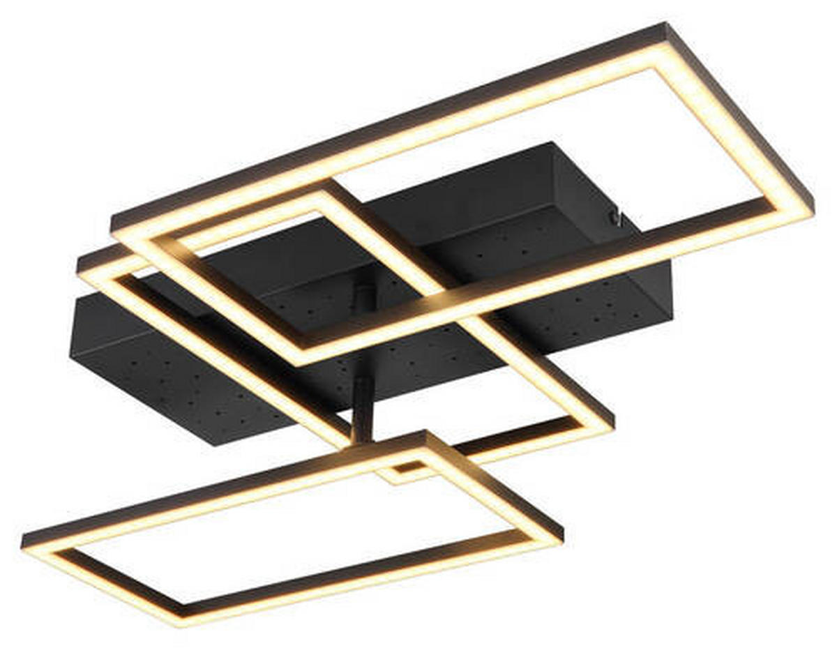 STROPNA LED-SVETILKA   //3000 K/230 V/ - črna/opal, Design, kovina/umetna masa (59/40,5/9,7cm) - Globo