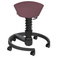 BÜROHOCKER   Schwarz, Flieder  - Flieder/Schwarz, Basics, Textil/Metall (55/45,66/55cm) - Aeris