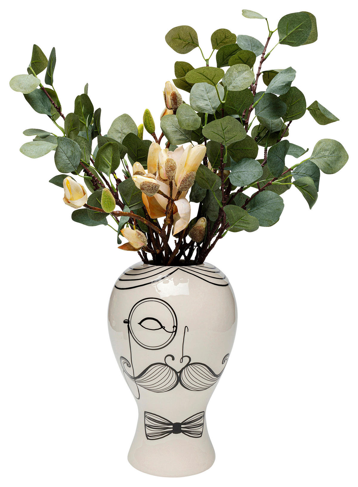 VASE 30 cm  - Schwarz/Weiß, KONVENTIONELL, Keramik (19/30/19cm) - Kare-Design