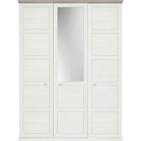 DREHTÜRENSCHRANK 154/209/60 cm 3-türig  - Weiß/Grau, LIFESTYLE, Glas/Holzwerkstoff (154/209/60cm) - Hom`in