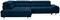 ECKSOFA Blau Webstoff  - Blau/Dunkelgrau, Design, Textil/Metall (201/295cm) - Hom`in