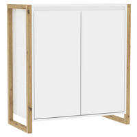 KOMMODE 80/88/40 cm Weiss, Eiche Artisan  - Weiss/Eiche Artisan, Design, Holzwerkstoff (80/88/40cm) - MID.YOU