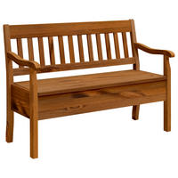 SITZBANK 130/93/58 cm Bernsteinfarben Kiefer massiv  - Bernsteinfarben, ROMANTIK / LANDHAUS, Holz (130/93/58cm) - Boxxx