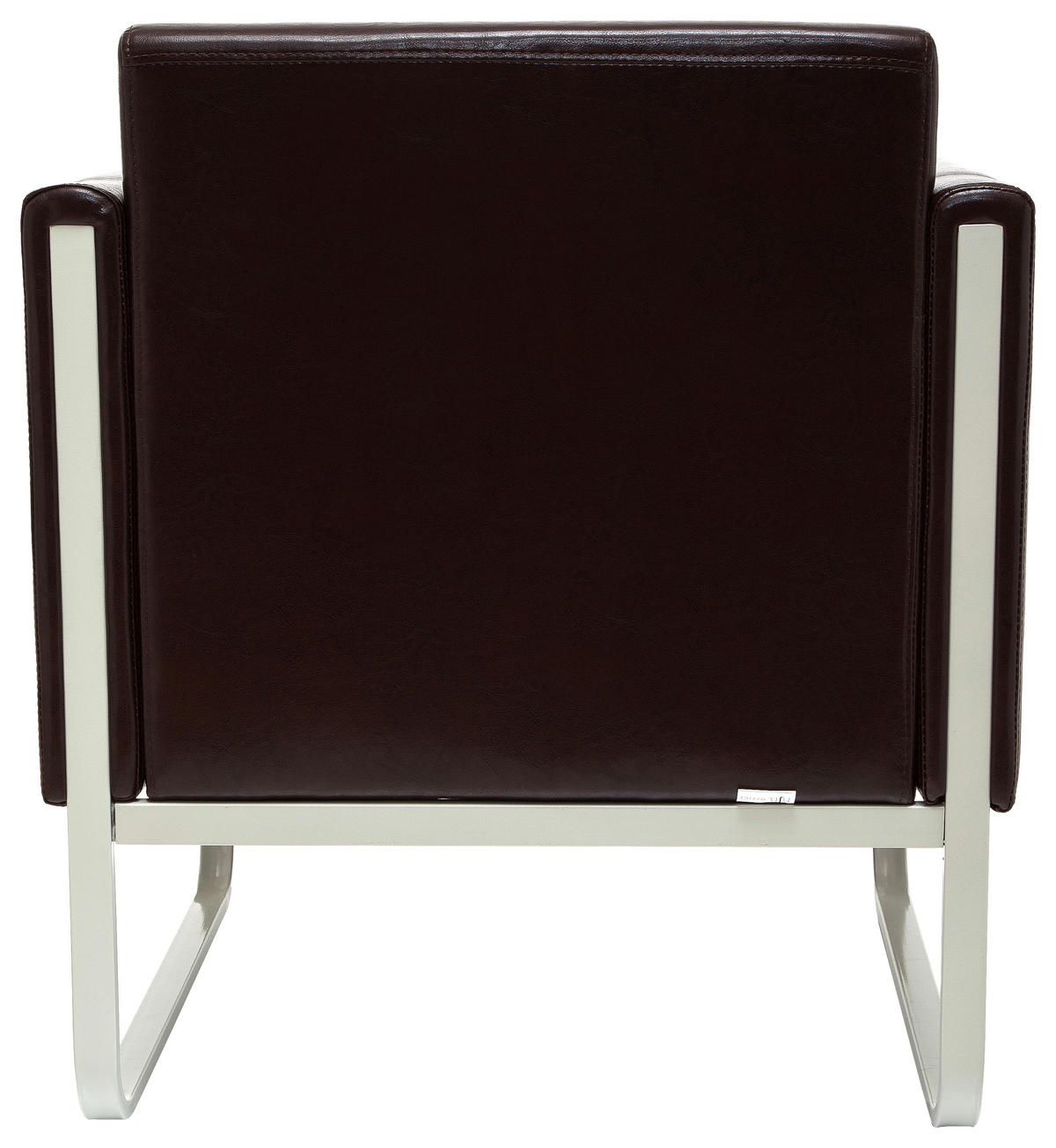 SESSEL in Lederlook Dunkelbraun, Hellgrau  - Dunkelbraun/Hellgrau, MODERN, Textil/Metall (67/78/71cm) - MID.YOU