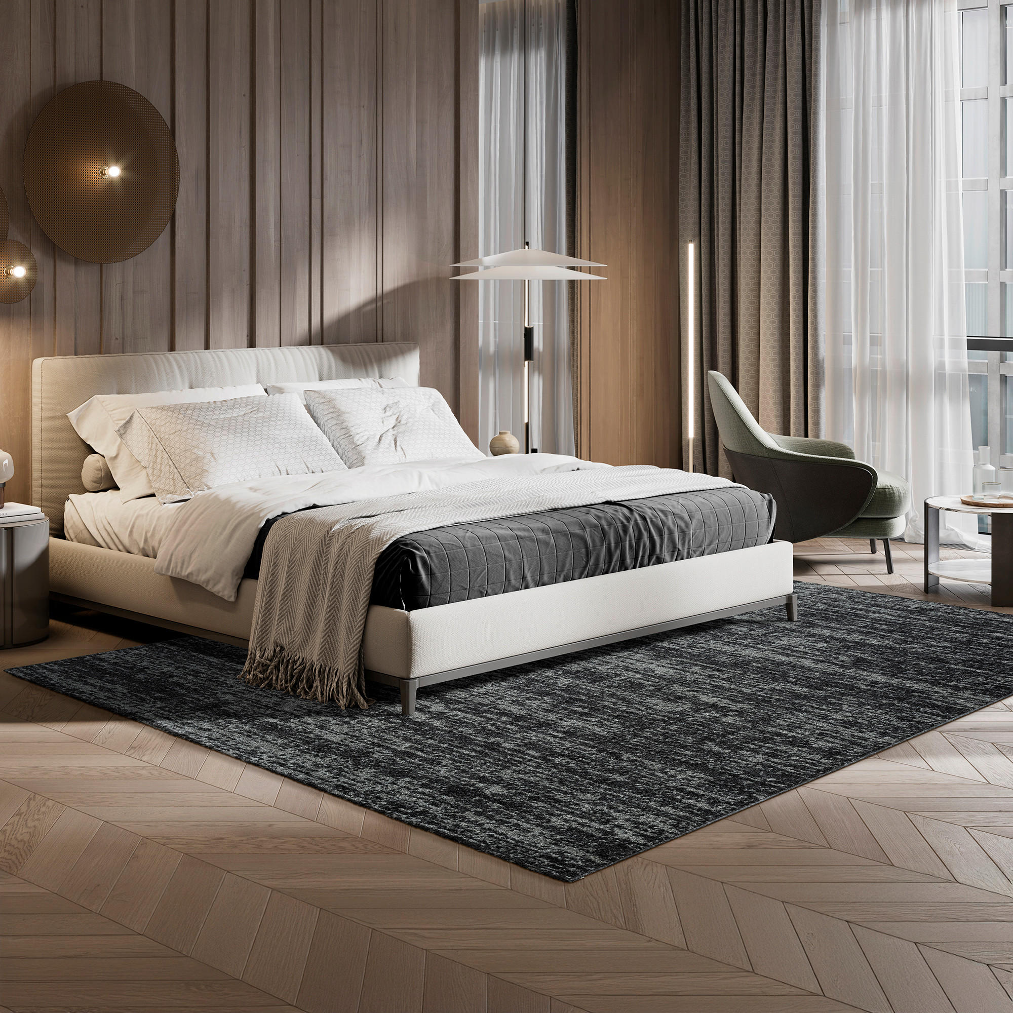 WEBTEPPICH 160/230 cm Oslo Schwarz  - Schwarz, Basics, Kunststoff/Textil (160/230cm) - Novel