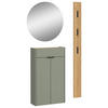 GARDEROBE 3-teilig  in 86/200/22 cm  - Eichefarben/Grün, Design, Glas/Holzwerkstoff (86/200/22cm)
